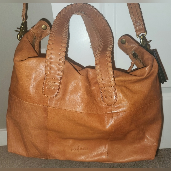 Day & Mood Penny Slouch Satchel in Cognac; Brand-new with Tags - Picture 2 of 16